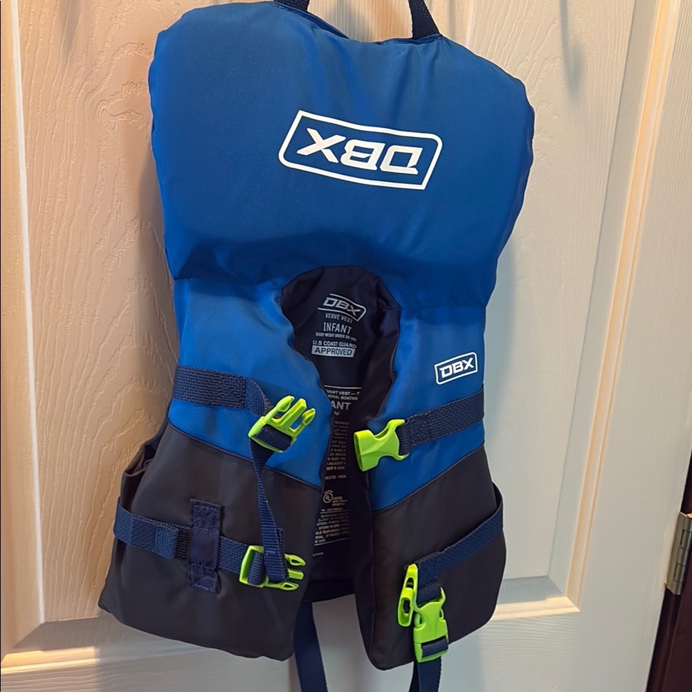 Infant DBX Blue Life Jacket with Neon Accents